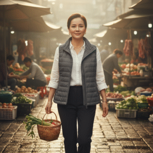 Áo gile nữ chần bông #P22KW150